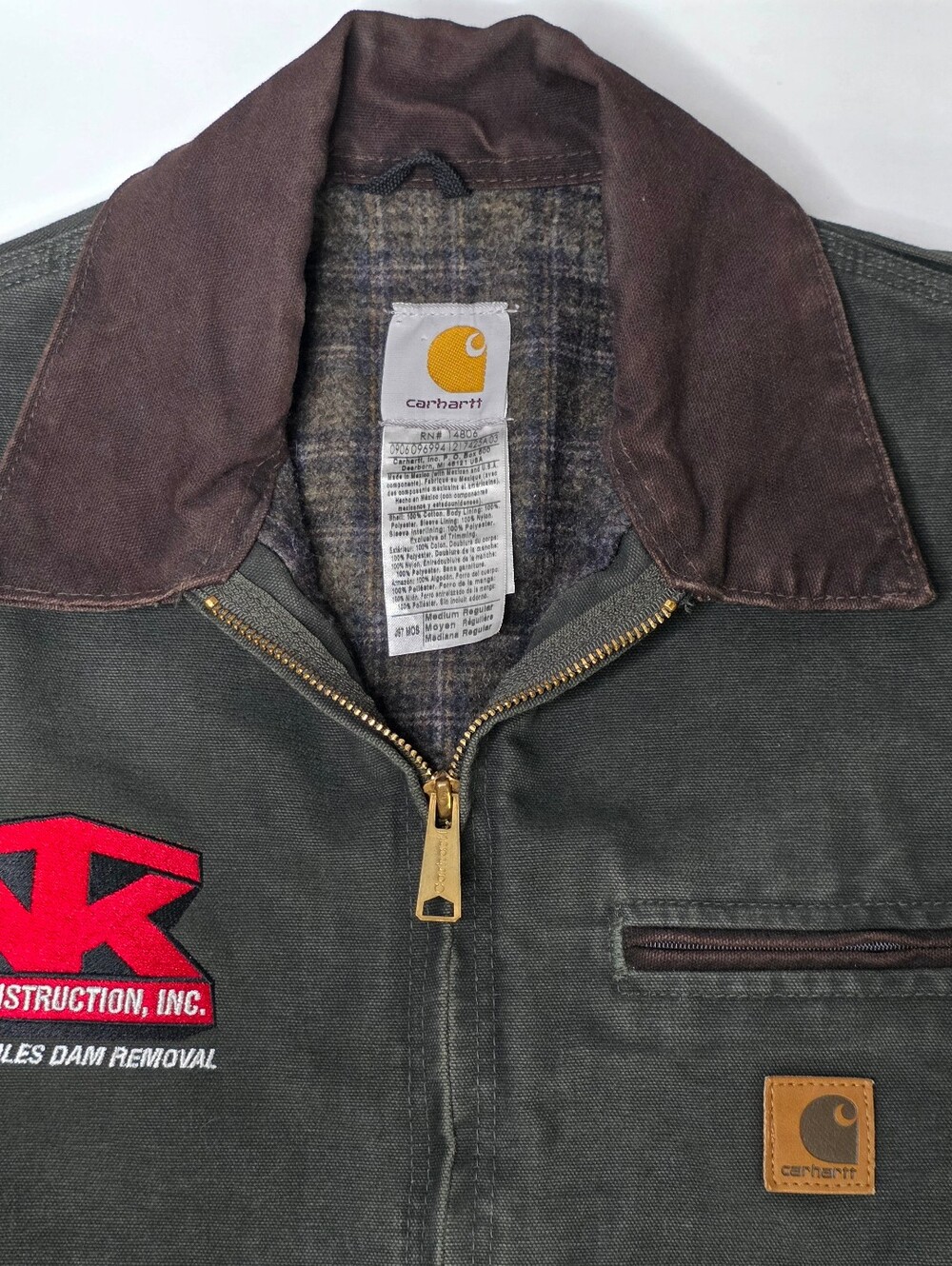 Vintage Carhartt J97 Detroit Jacket in the Moss Green (MOS) colorway Size Medium - Picture 10 of 16